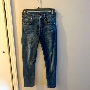 Citizens of Humanity Rocket Skinny, high rise, altered in length, blue, size 24